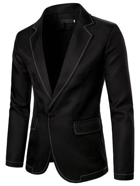 Black Single Button Blazer