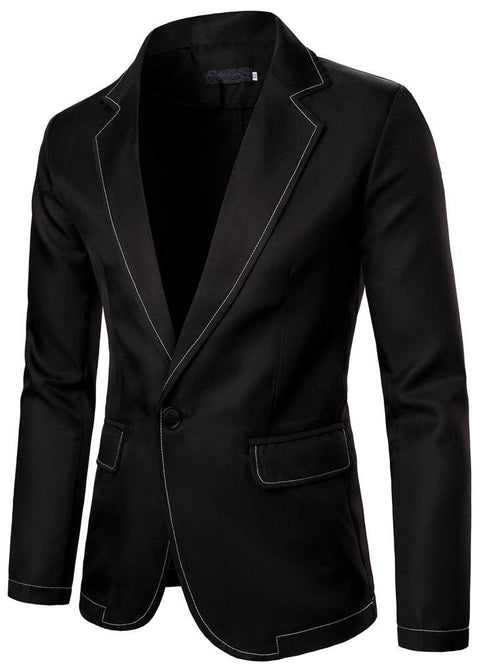 Black Single Button Blazer