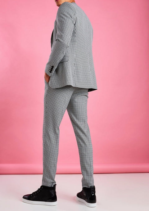 Slim small checkered suit