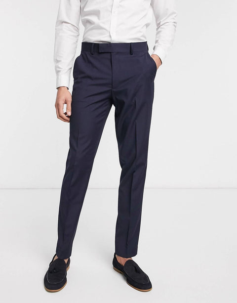 Navy slim suit