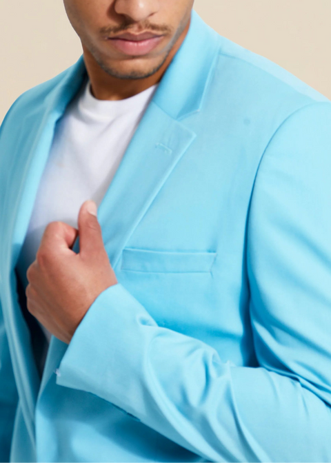 Sky Blue Slim Fit Suit