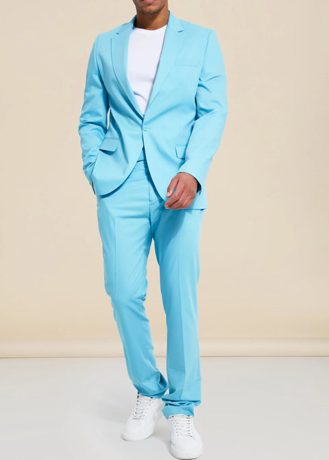 Sky Blue Slim Fit Suit