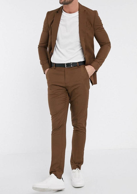 Dark Camel Suit/ Blazer