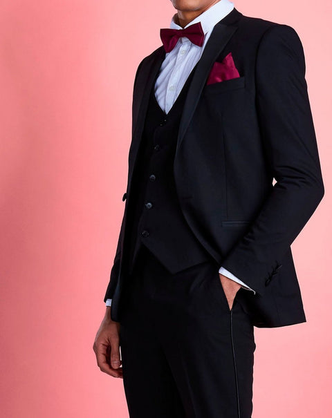 Black Slim Fit Tuxedo Blazer/Suit