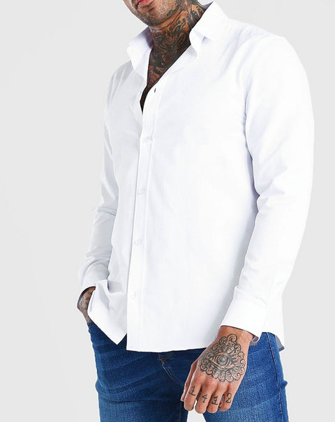 Long sleeve fine texture formal shirt