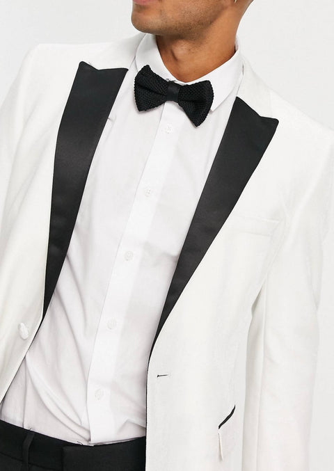 White Velvet Tuxedo Blazer/Suit with Peak Lapel tumuh