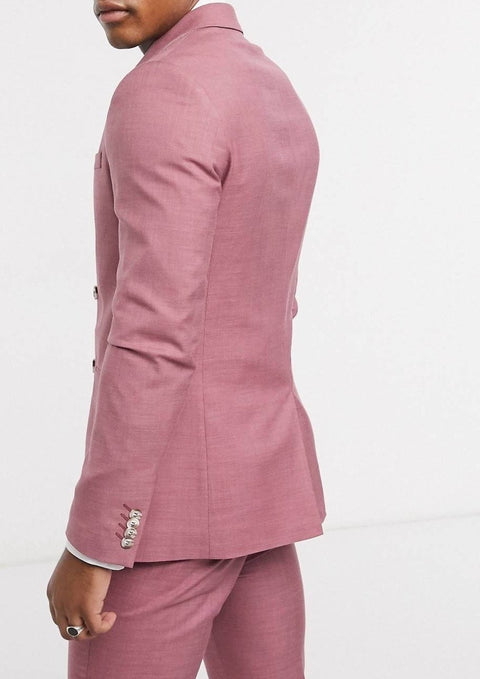 Pink Double Breasted Suit