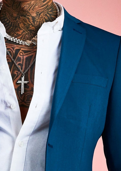 Skinny Fit Plain Jacket Suit