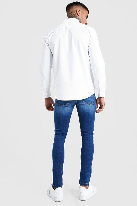 Long sleeve fine texture formal shirt