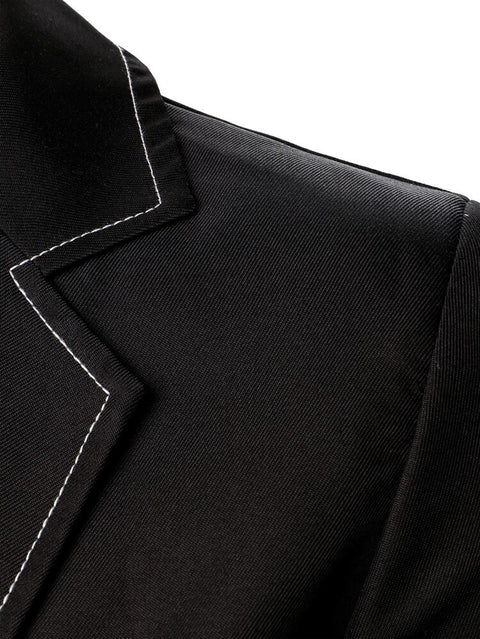 Black Single Button Blazer