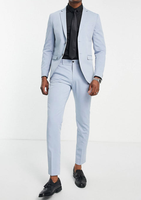 Slim Fit Pale Blue Blazer Suit