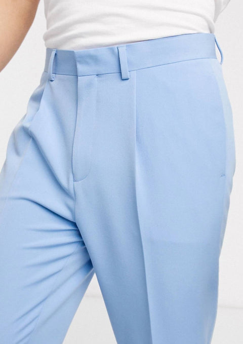 Tapered trouser in light blue