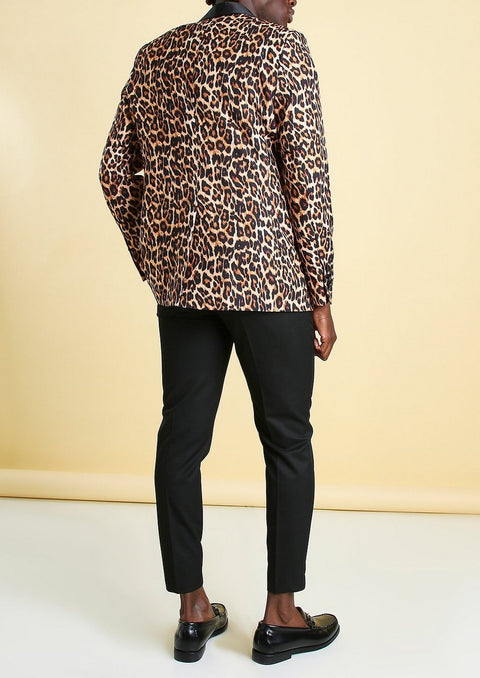 Leopard Print Blazer