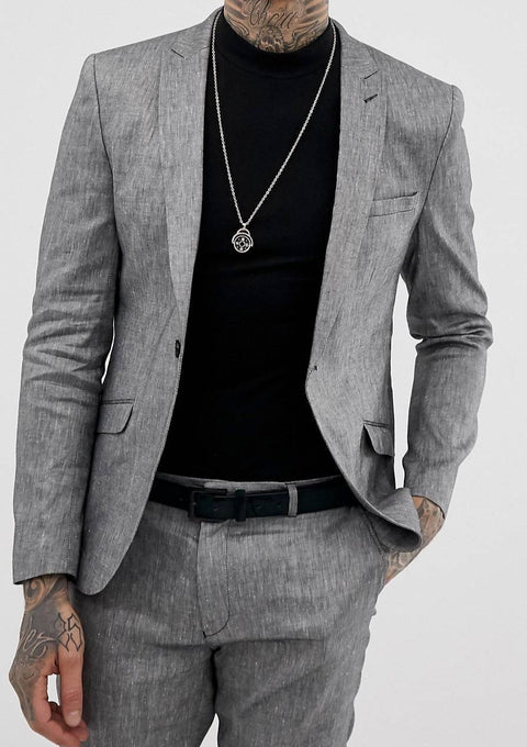 Grey Slim Suit / Blazer