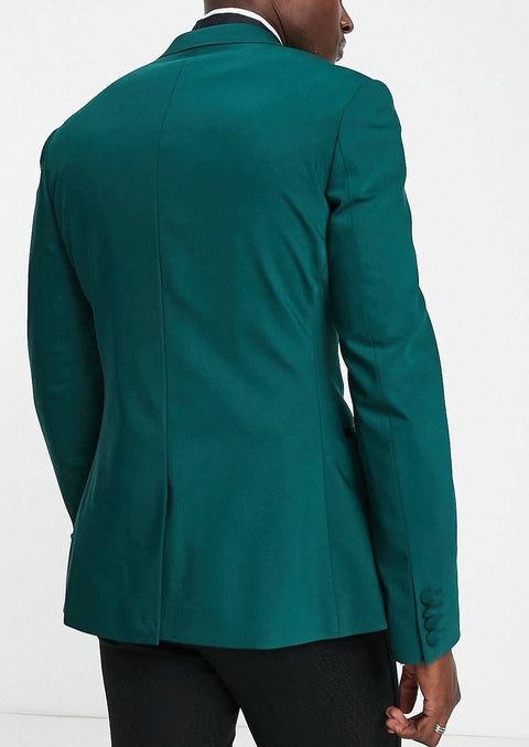 Green Peak Lapel Single Breasted Tuxedo