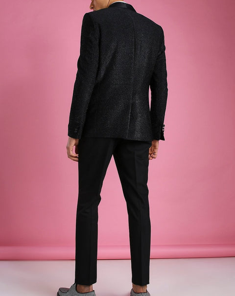 Black Prom Tuxedo Blazer/Suit With Shawl Collar