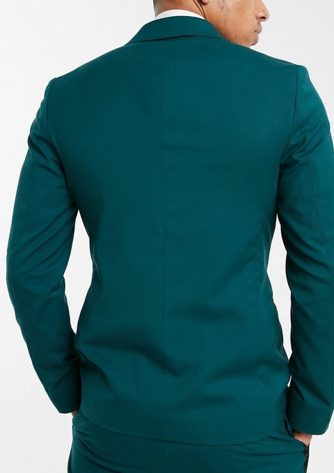Tuxedo suit in green