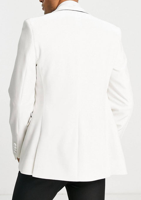 White Velvet Tuxedo Blazer/Suit with Peak Lapel
