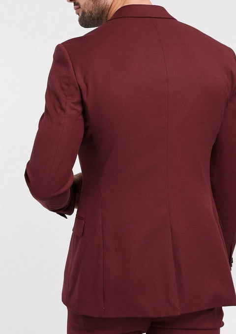 Burgundy Slim fit Suit / Blazer