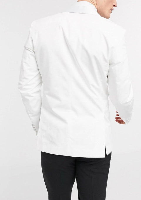White Shawl Lapel Tuxedo Blazer | Suit