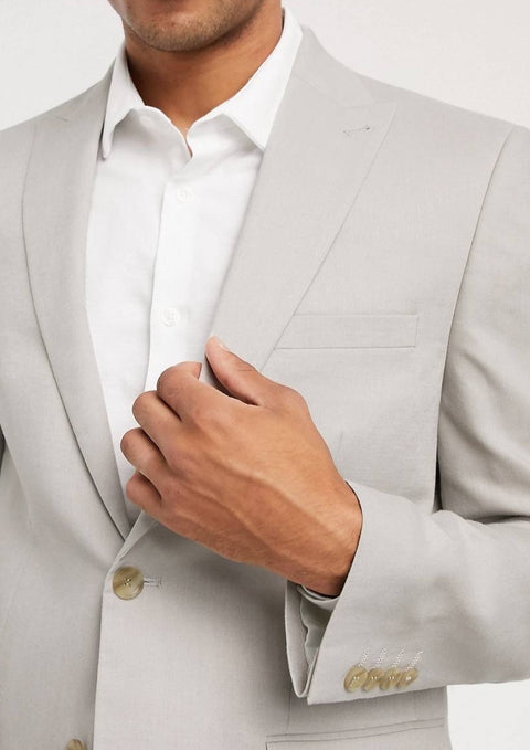 Grey Slim fit Blazer