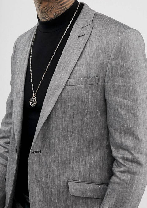 Grey Slim Suit / Blazer