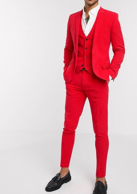 Red Slim Suit / Blazer