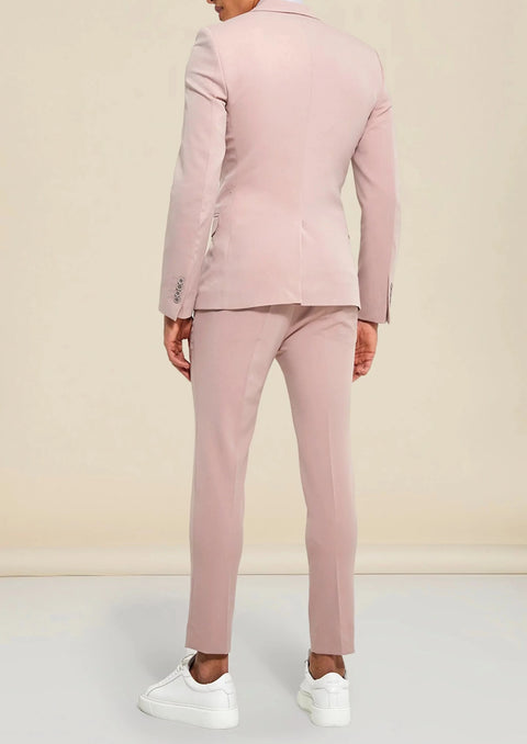 Dusty Pink Double Breasted Suit Jacket