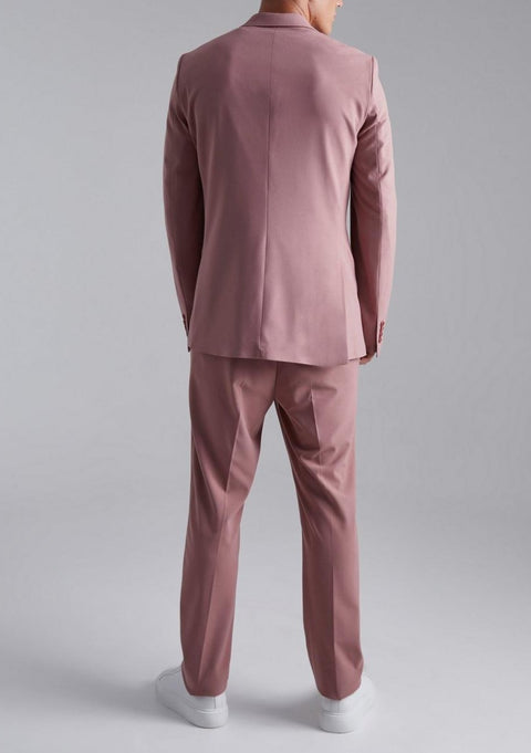 Double Breasted Slim Blazer Trouser in Pink