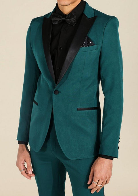 Forest Green Tuxedo Blazer Suit