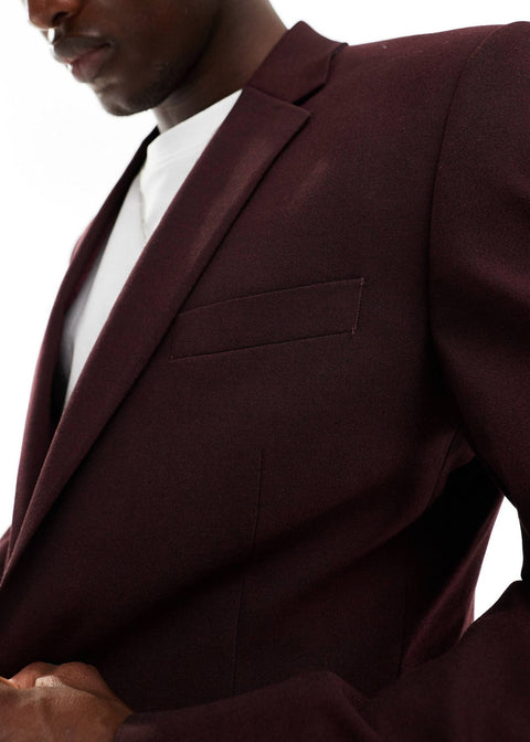 Burgundy Slim Fit Suit / Jacket