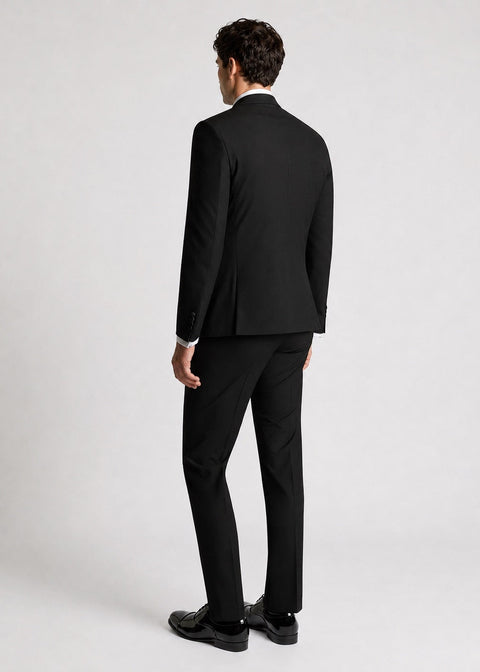 Slim Fit Black Double Breasted Dinner Tuxedo