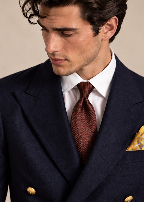Slim Navy Double Breasted Suit with Gold Buttons