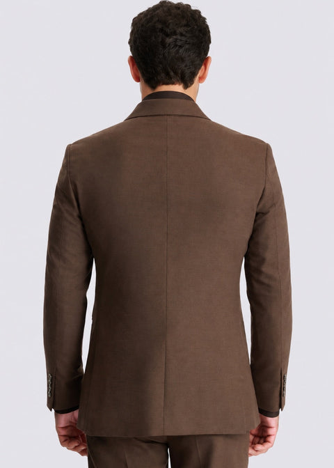Slim Fit Brown Double Breasted Suit