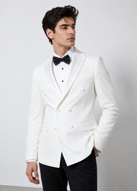 White Double Breasted Tuxedo