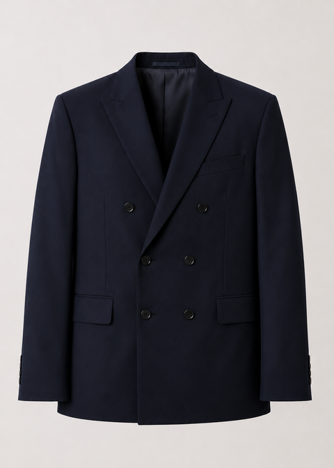 Classic Slim Fit Dark Navy Double Breasted Suit