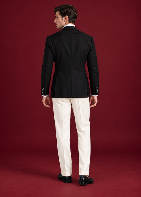 Tailored Sim Fit Black Double Breasted Suit