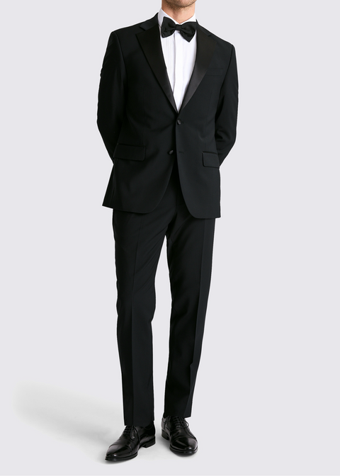Black Slim Fit Notch Lapel Tuxedo