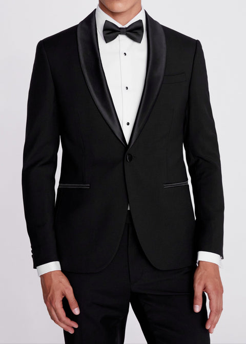 Slim Fit Black Shawl Lapel Tuxedo