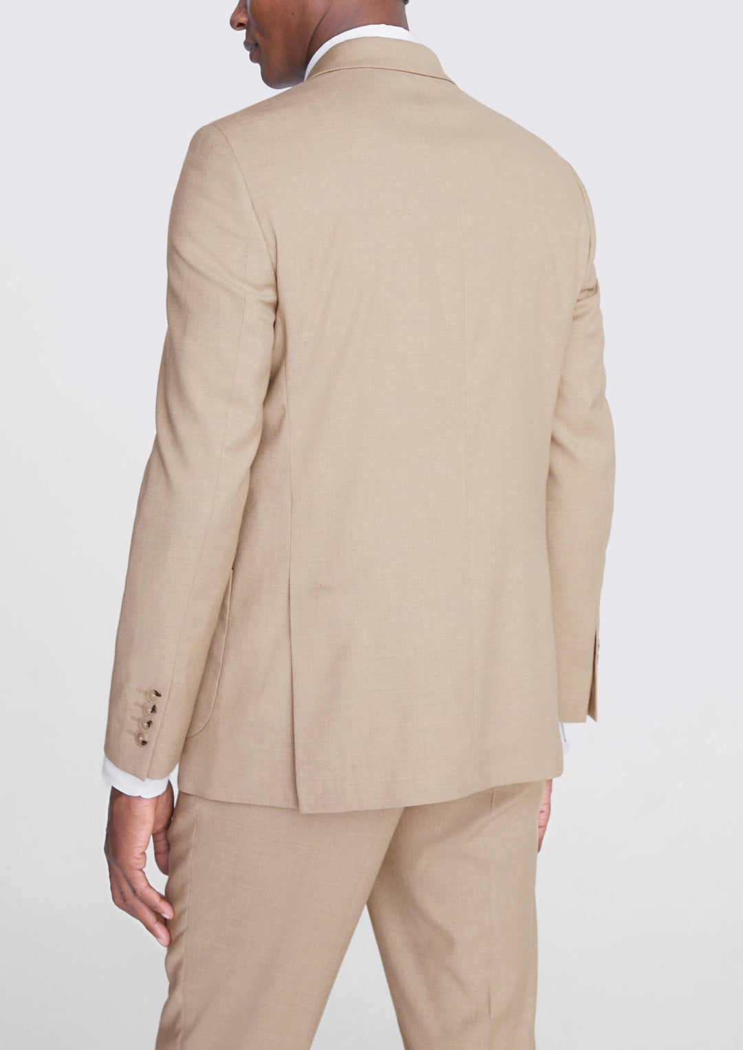 Double Breasted Camel Suit Peak Lapel 2pc