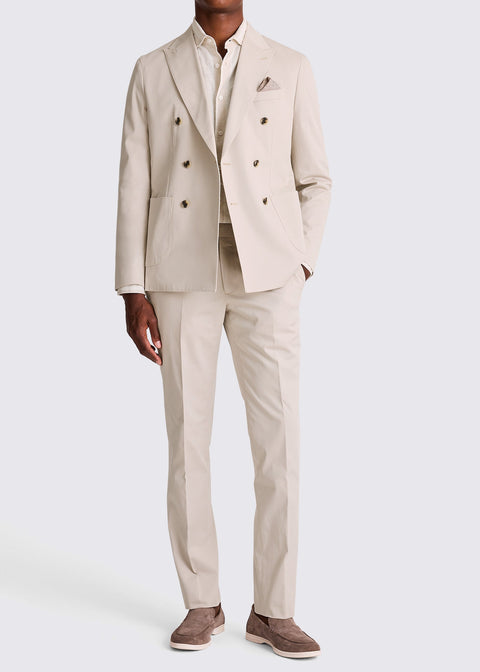 Slim Fit Light Camel Double Breasted Blazer Suit