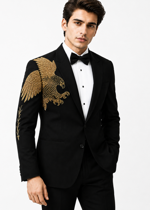 Black Eagle Embroidered Tuxedo
