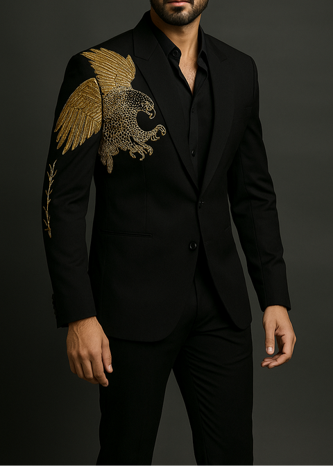Black Eagle Embroidered Tuxedo