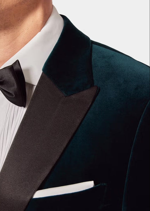 Slim Fit Teal Velvet Tuxedo