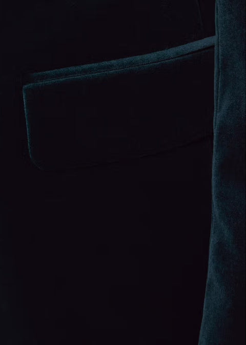 Slim Fit Teal Velvet Tuxedo