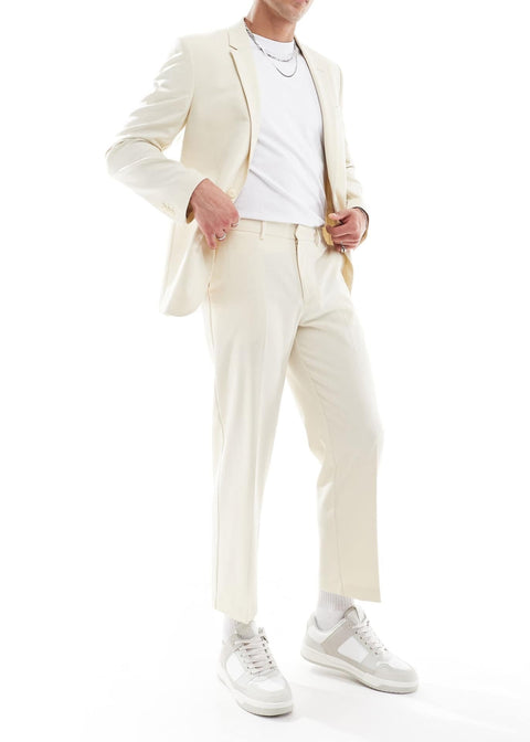 Slim Fit Suit in Stone