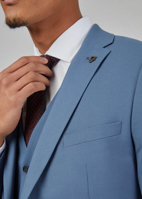 Blue Slim Suit for Weddding