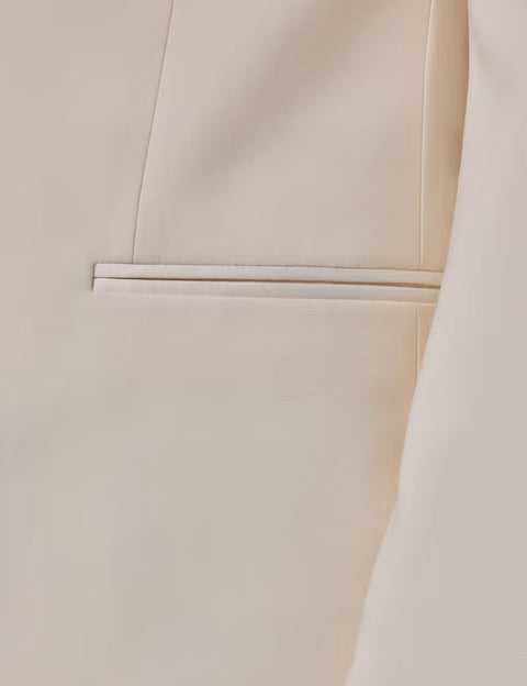 White Tailored Fit Tuxedo Jacket Suit