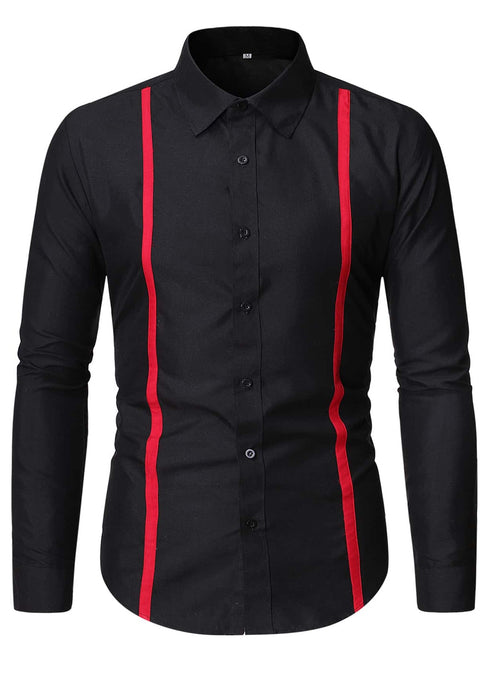 Black Shirt With Red Stripes