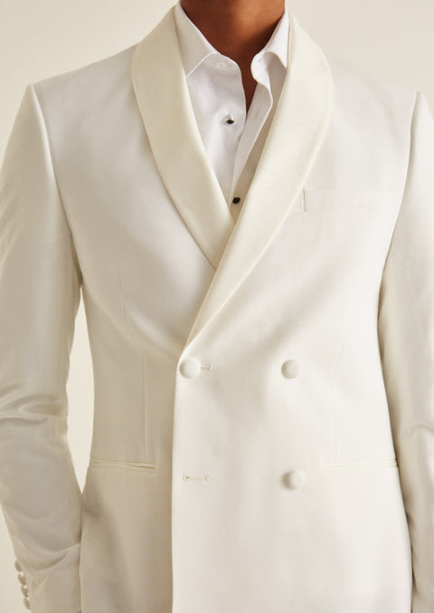White Double Breasted Suit